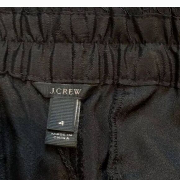 J.Crew Black Lace Overlay Pants Crop Ankle Length Size 4 NWOT - Picture 11 of 14